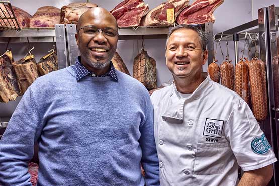 Llewy Matheza and Steve Maresch, owners at The Local Grill